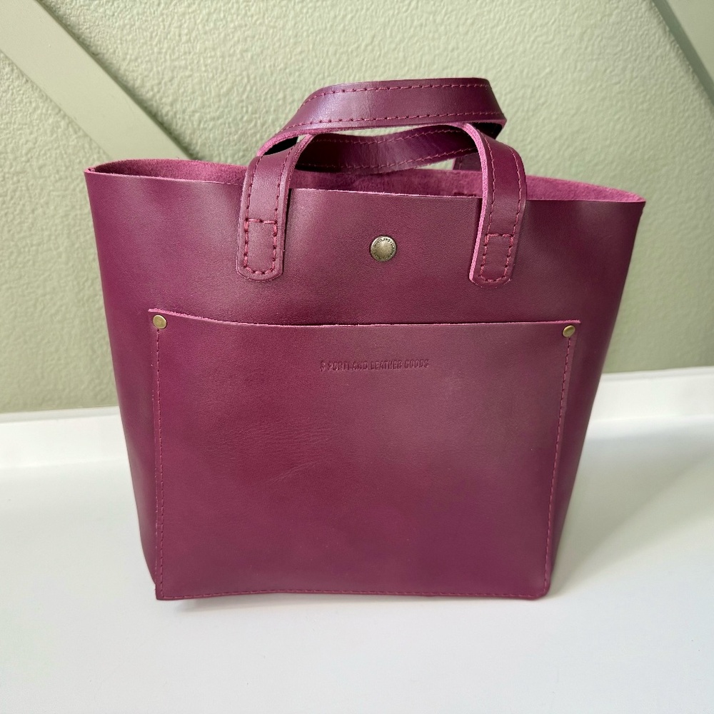 New! Portland Leather Goods Mini Snap Crossbody in Lollipop